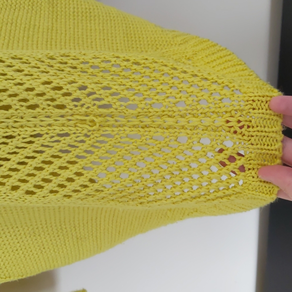 Bardot Loose Knit Sweater | Yellow Scoop Neck Sweater - Picture 12 of 12